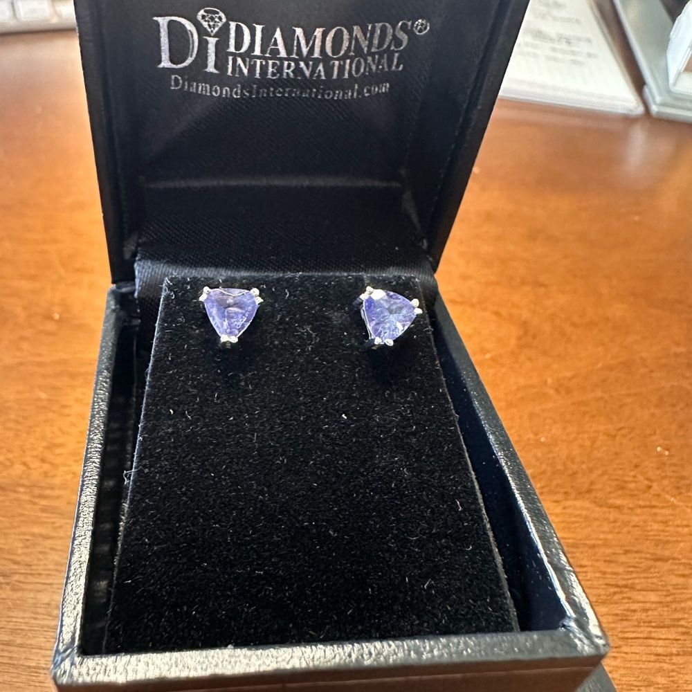 Tanzanite Stud Earrings - 2 carat TW (ish) and matching pendant